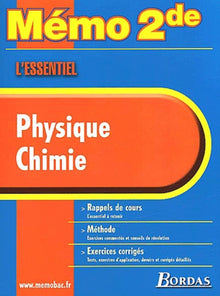 Memo essentiel Physique Chimie 2nde