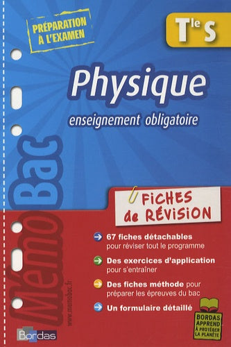 Physique Tle S Enseignement obligatoire: Fiches de révision