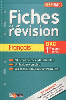 Defibac fiches francais 1res
