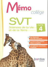 Mémo Collège SVT Cycle 4 2022 livret