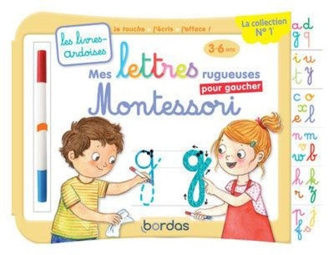 Mes lettres rugueuses Montessori pour gaucher