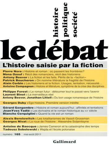 Le Débat: L'histoire saisie par la fiction