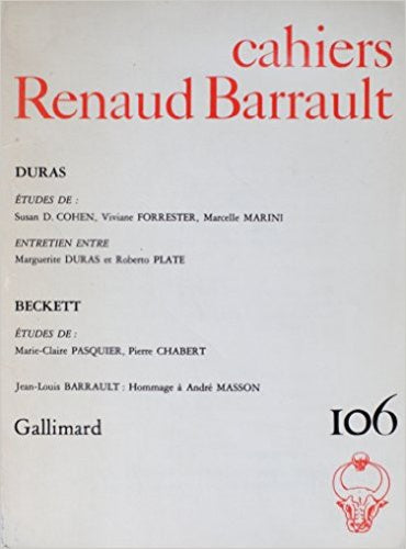 Cahiers Renaud Barrault, n° 106 : Duras / Beckett