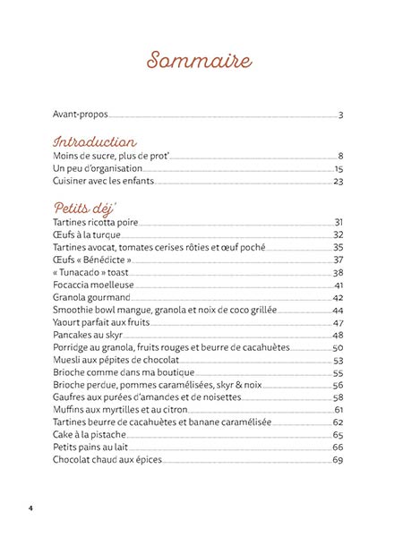 Petits déjeuners, goûters, tea time