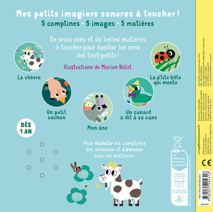 Mes comptines des animaux à toucher
