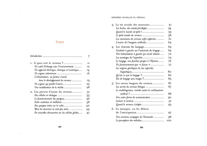 Dernières nouvelles du cerveau