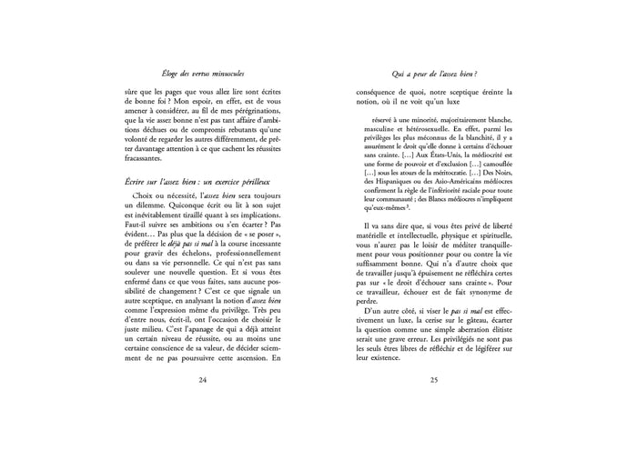 Éloge des vertus minuscules