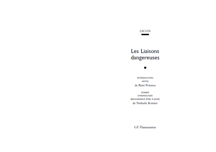 Les liaisons dangereuses