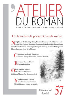 L'atelier du roman, n° 57, mars 2009 : Du beau dans la poésie et dans le roman