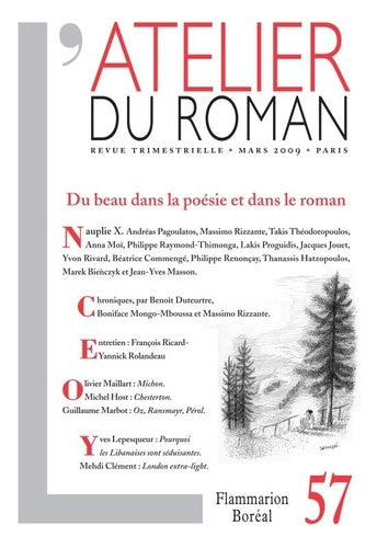 L'atelier du roman, n° 57, mars 2009 : Du beau dans la poésie et dans le roman