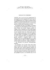 Bonjour, c'est l'infirmière !