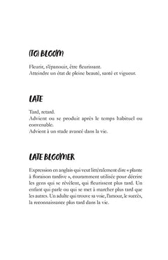 Il n'est jamais trop tard pour éclore