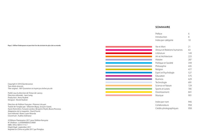 Les 1001 citations dont il faut s'inspirer dans la vie