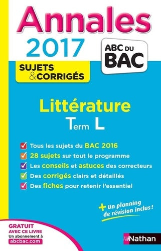 Annales ABC du BAC 2017 Littérature