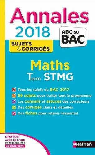 Annales ABC du Bac Maths STMG 2018