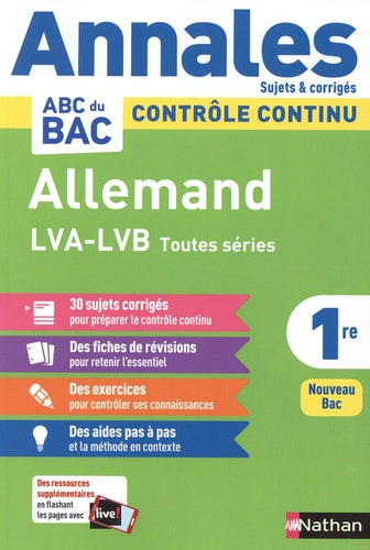 Annales ABC du Bac 2024 - Allemand 1re LVA-LVB Toutes séries