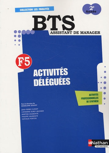 Activités déléguées BTS 2 Assistant de gestion PME-PMI