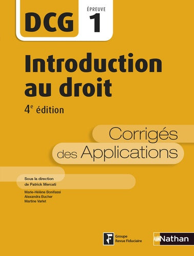 Introduction au droit - DCG 1 - Corrigés