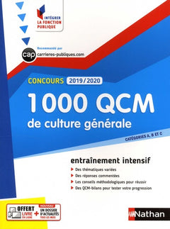 1000 qcm de culture générale - Catégorie A, B et C