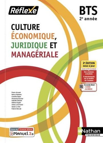 Culture économique juridique et managériale - BTS 2 (Pochette CEJM) Livre + licence élève - 2022