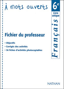 Français, 6e, professeur