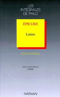 Epicure, Lettres