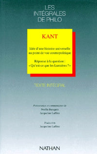 Idée d'une histoire universelle : qu'est ce que les Lumières ?