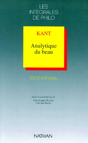 Analytique du beau, textes philosophiques