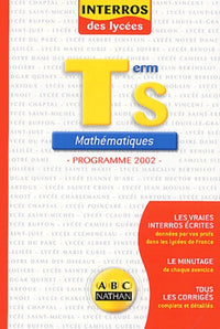 Mathématiques, Terminale S
