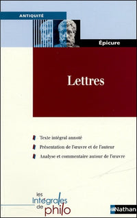 Epicure, Lettres