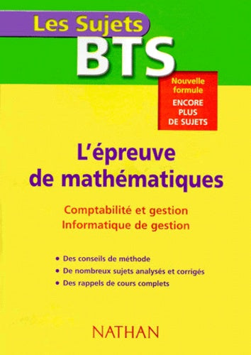 Sujets BTS Maths