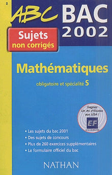 Mathématiques S Bac 2002