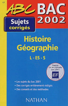 Bac 2002 Histoire Géographie L - ES - S