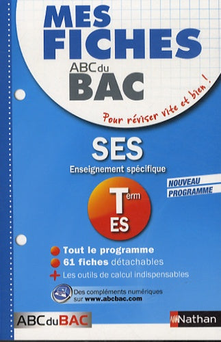 Mes fiches ABC Bac SES Terminale ES