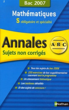 Mathématiques S: Sujets non corrigés Bac 2007