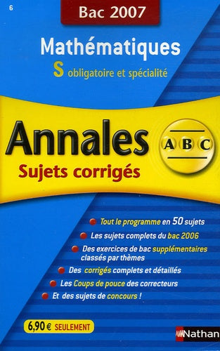 Mathématiques S: Annales corrigés, bac 2007
