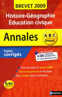 Annales ABC du Brevet Sujets et Corrigés Histoire-Géographie EMC