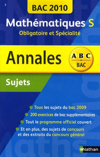 Mathématiques Tle S, obligatoire et spécialité: Sujets