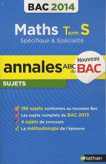 Bac 2014 Maths Term S spécifique et spécialité