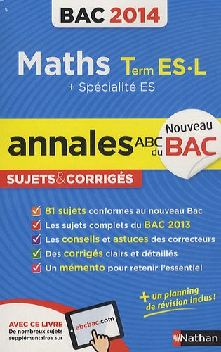 Annales Bac 2014 Maths Term ES