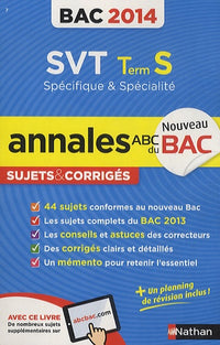 Annales Bac 2014 SVT TS SPE +