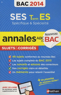 Annales Bac 2014 SES T.ES SPE