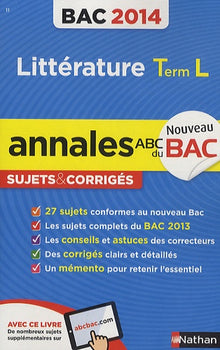 ANNALES BAC 2014 LITTERATURE T