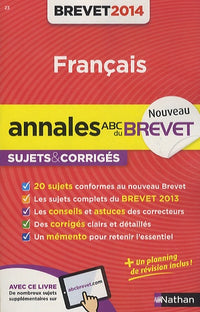 Annales Brevet 2014 Français