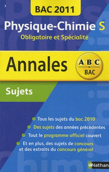 Physique-Chimie S Obligatoire et Spécialité: Sujets