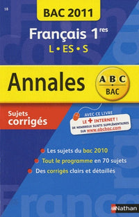 Francais 1re ES, S, L: Sujets corrigés