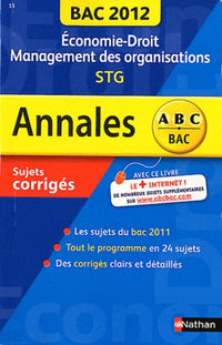 Annales Bac 2012 Eco Droit STG