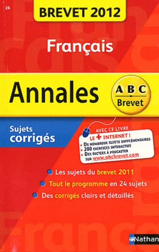 Annales Brevet 2012 Français