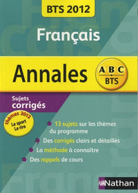Annales BTS 2012 Français