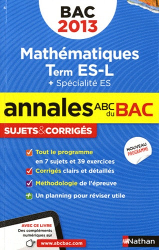 Annales Bac 2013 Maths ES SPE